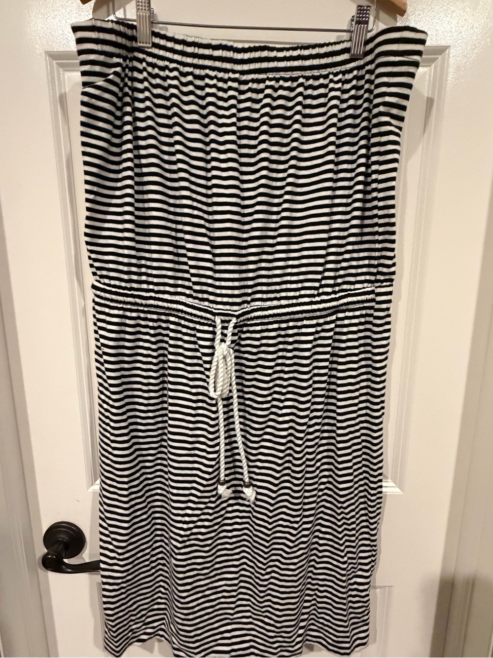 GAP Strapless Black and White Striped Summer Dress L